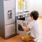 Little Chef Milano Modern Play Kitchen - Grey | Teamson Kids - Play Kitchen + Food