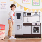 Little Chef Munich Retro Play Kitchen - Espresso | Teamson Kids - Play Kitchen + Food