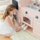 Teamson Kids - Little Chef Fairfield Retro Play Kitchen - Pink Play Kitchen + Food Teamson Kids 