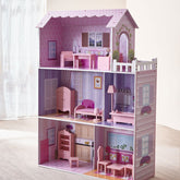 Olivia's Little World by Teamson Kids- 12" Pink Dreamland Tiffany Dollhouse with Matching Pink Accessories (Handcrafted) Dollhouses Teamson Kids 
