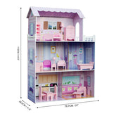 Olivia's Little World by Teamson Kids- 12" Pink Dreamland Tiffany Dollhouse with Matching Pink Accessories (Handcrafted) Dollhouses Teamson Kids 