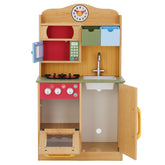Teamson Kids - Little Chef Florence Classic Play Kitchen - Wood Grain Play Kitchen + Food Teamson Kids 