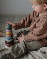 Stacking Rings Toy | Made in Denmark (Rustic) Toys Mushie 