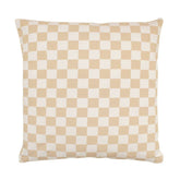 checkered pillow cover Throw Pillow Imani Collective Taupe 