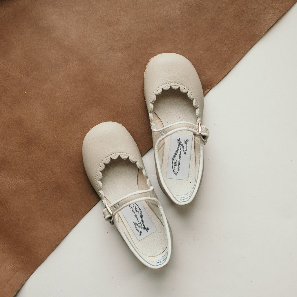Scalloped Mary Jane | Dove Grey Baby & Toddler Shoes Zimmerman Shoes 