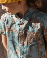 Sea Abyss Button Up Shirt | Turquoise Shirts & Tops Seaesta Surf 