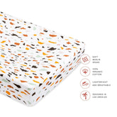 Babyletto | Quilted Changing Pad Cover in GOTS Certified Organic Muslin Cotton | Terrazzo