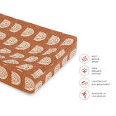 Babyletto | Quilted Changing Pad Cover in GOTS Certified Organic Muslin Cotton | Terracotta Rainbow